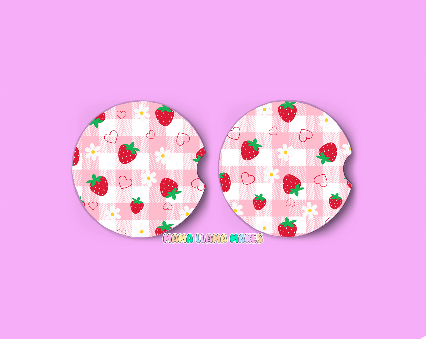 Strawberry dreams- Car coasters