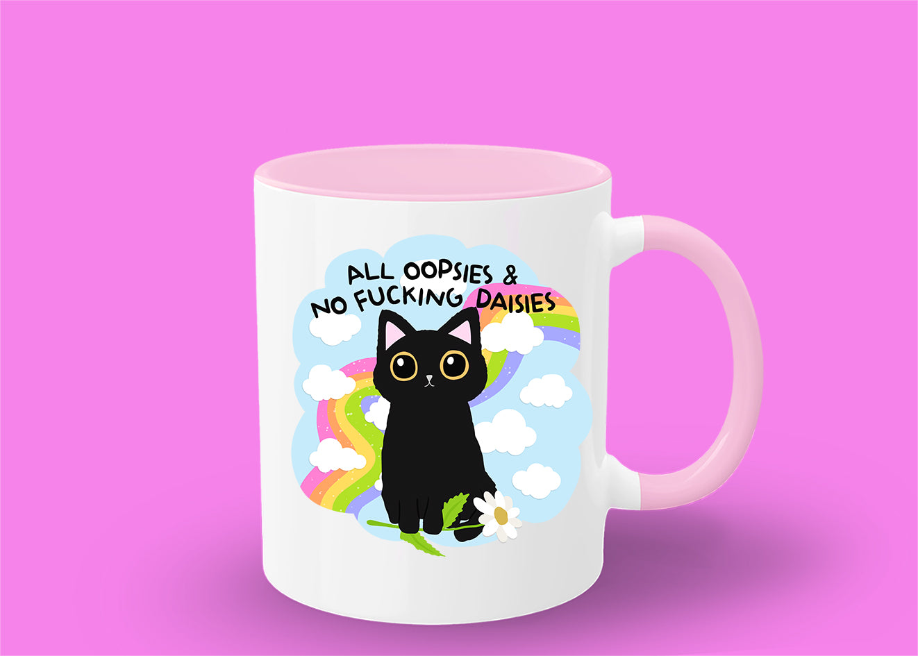 All oops & no fucking daisies, mug