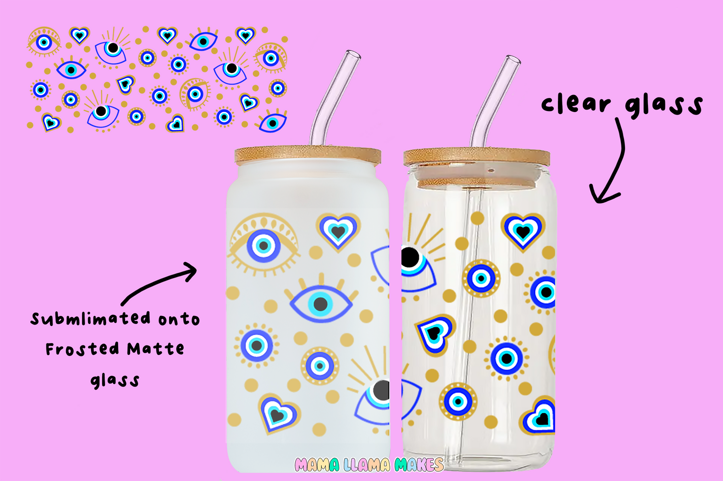 Evil eye can glass