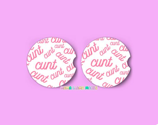 Cunt- Car coasters