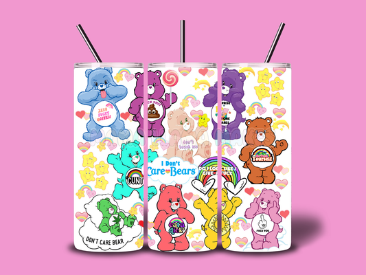 I dont care bear tumbler