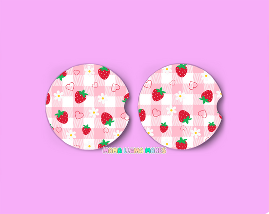 Strawberry dreams- Car coasters