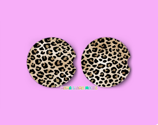 Leopard print- Car coasters