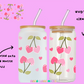 Love-heart cherry can glass