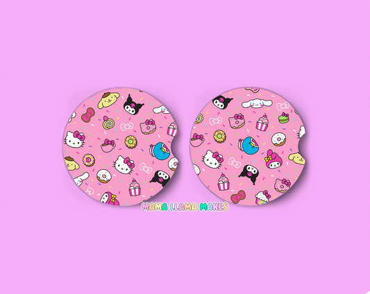 Kitty and friends- Car coasters
