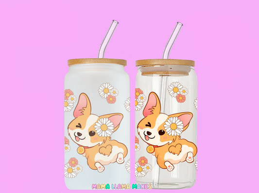 Corgi can glass