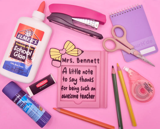 Teacher Appreciation Gift – Custom Name Notepad
