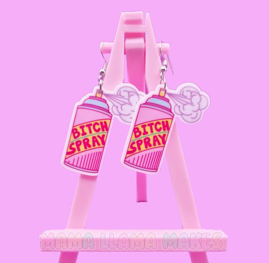 Bitch spray earrings