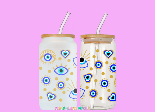 Evil eye can glass