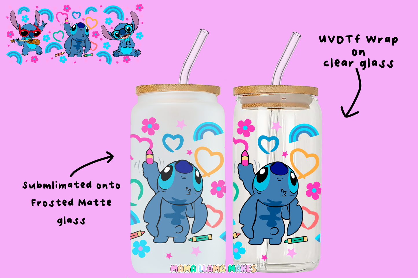 Stitch can glass