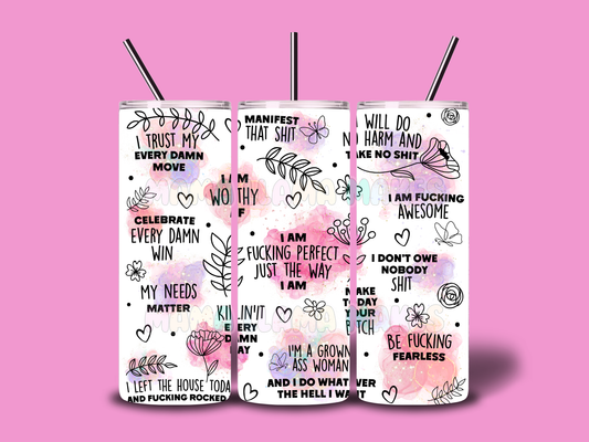 swearing inspiration tumbler