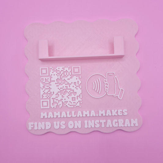 Custom Text QR Code + NFC Business Card Holder – Double the Connection Power