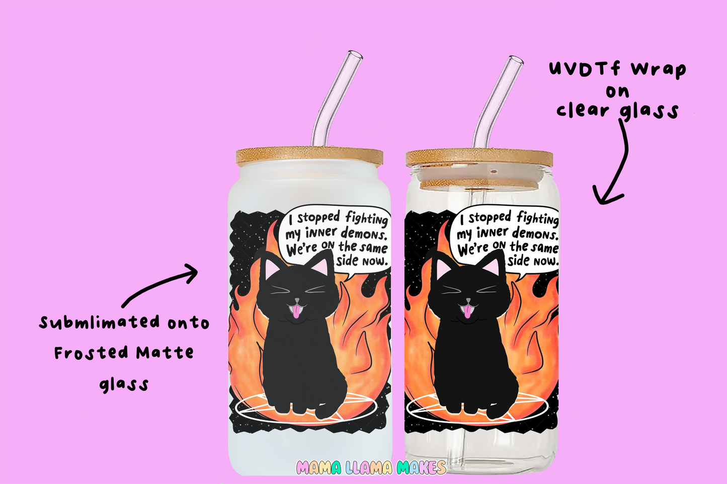 I stopped fighting my inner demons, were on the same page now. Can glass