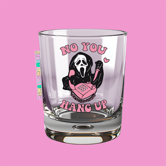 no you hange up ghost face shot glass