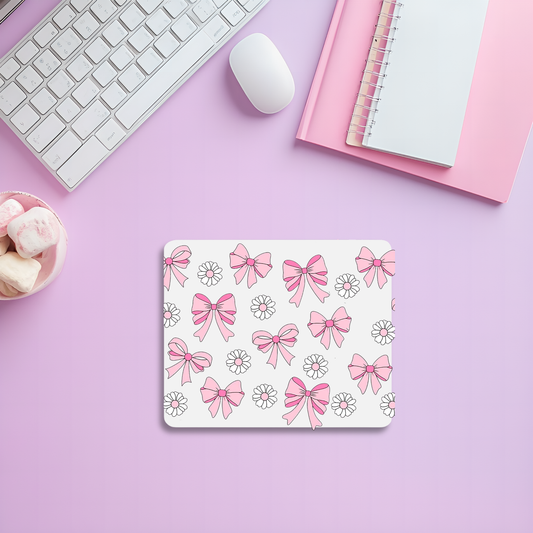Bows and daisies mousepad
